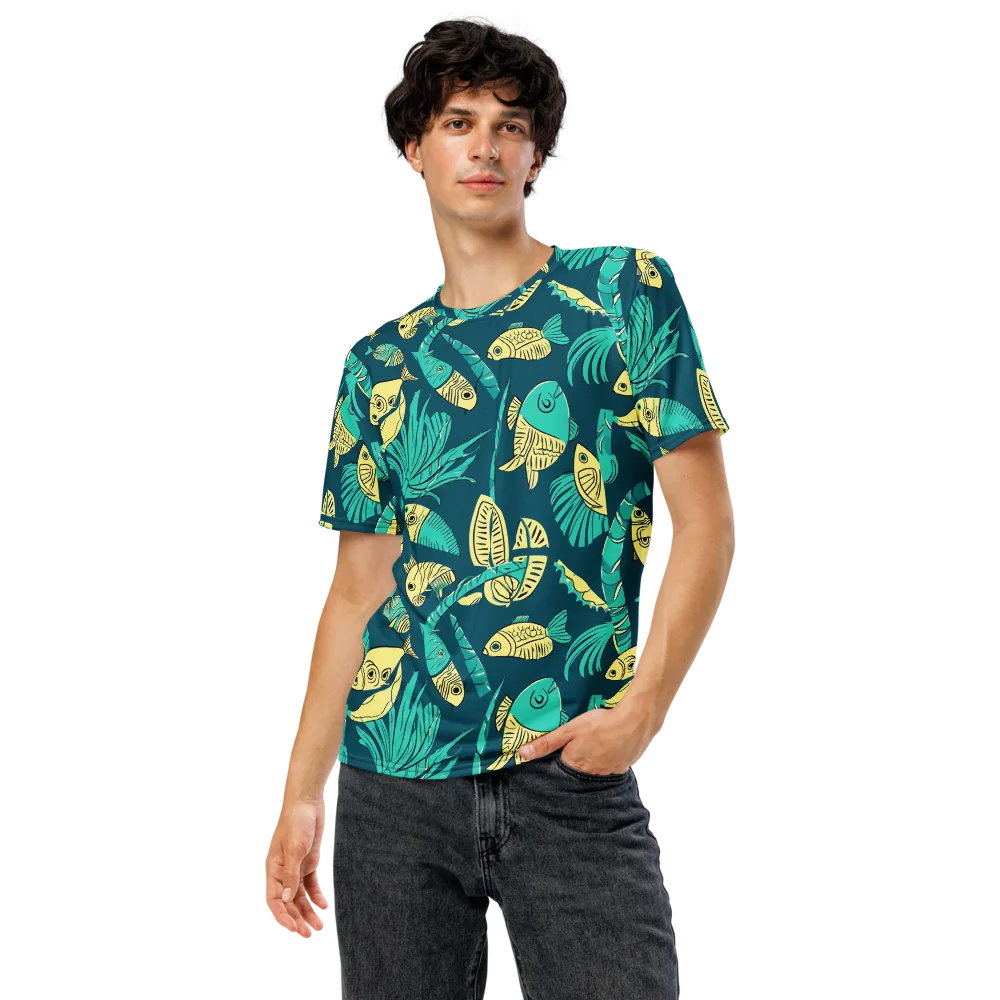 Tidal Tapestry on Men's Crew Neck T-Shirt — Front