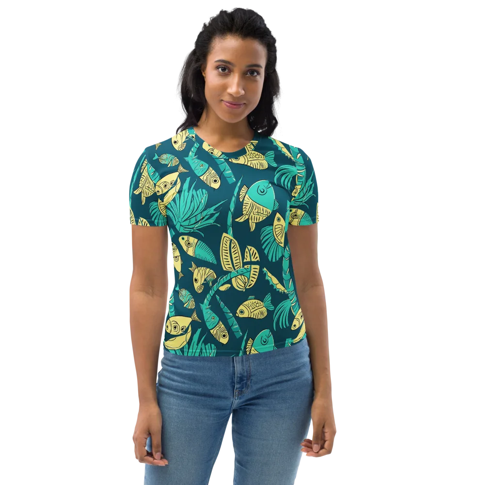 Tidal Tapestry on Women's Crew Neck T-Shirt — Front