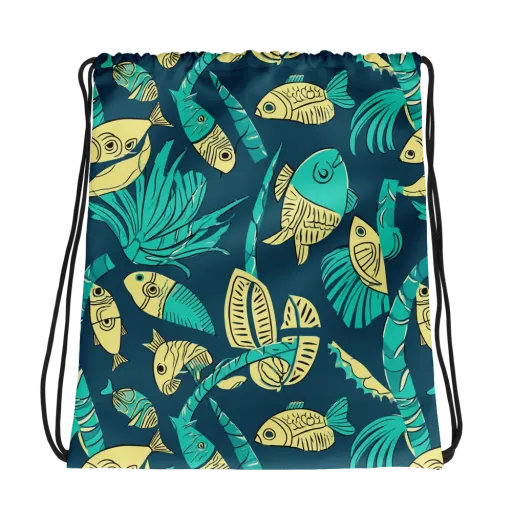 Tidal Tapestry on a Drawstring Bag