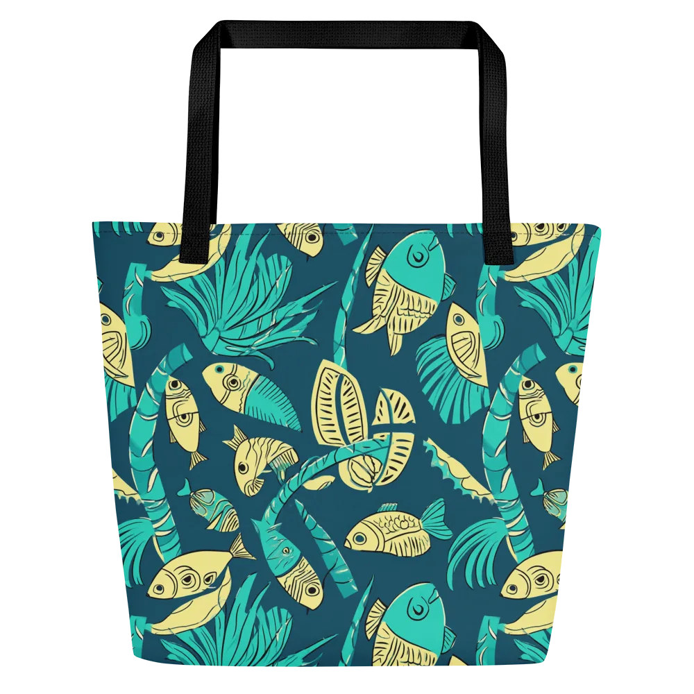 Tidal Tapestry on Large Tote Bag W/ Pocket — Front