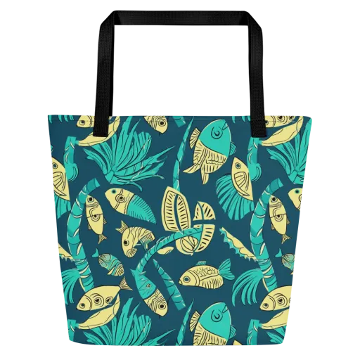 Tidal Tapestry on a Large Tote Bag W/ Pocket
