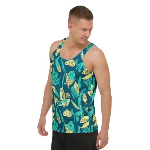 Tidal Tapestry on a Men's Tank Top