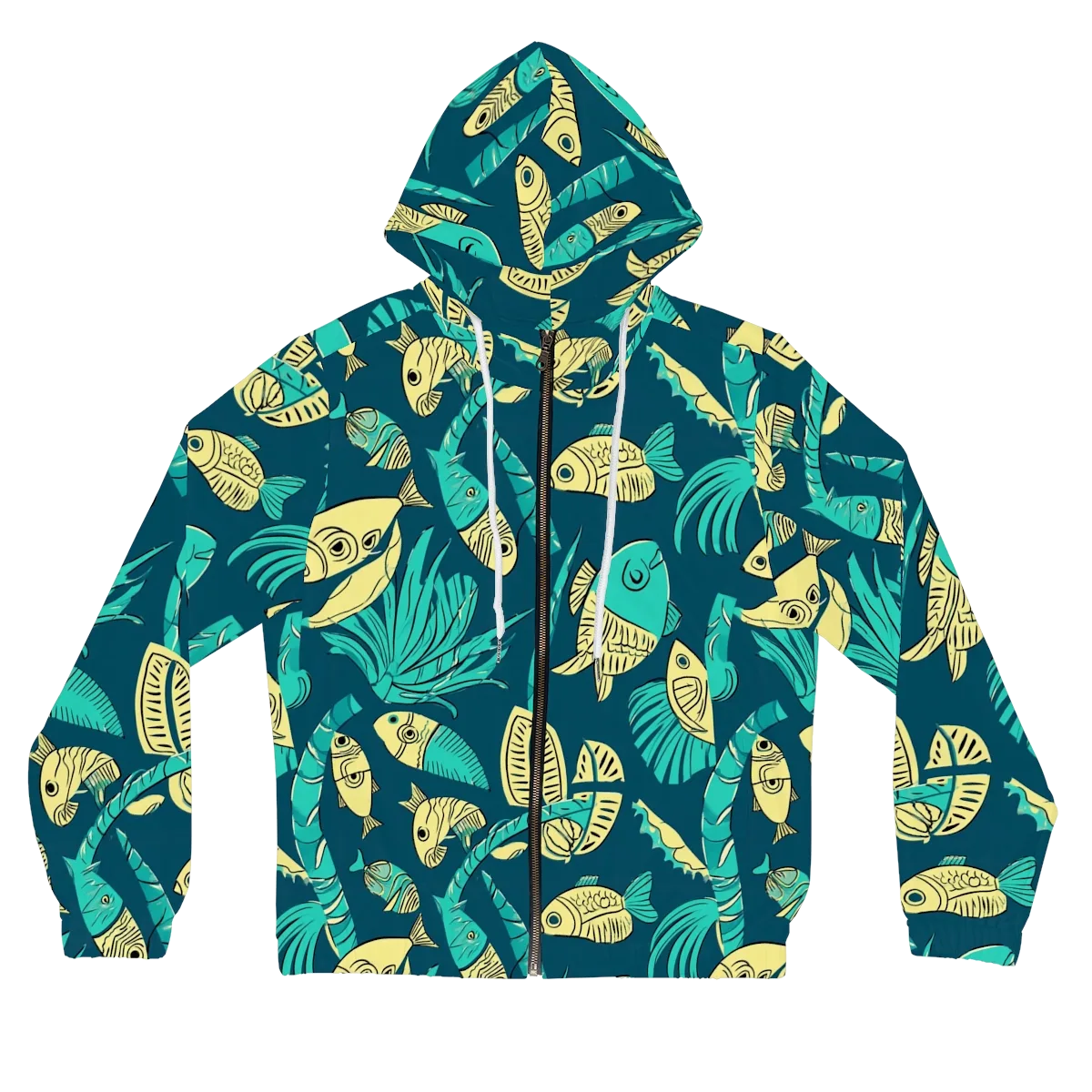 Tidal Tapestry on Women's Full-Zip Hoodie — Front