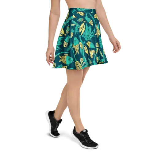 Tidal Tapestry on a Skater Skirt