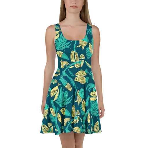Tidal Tapestry on a Skater Dress