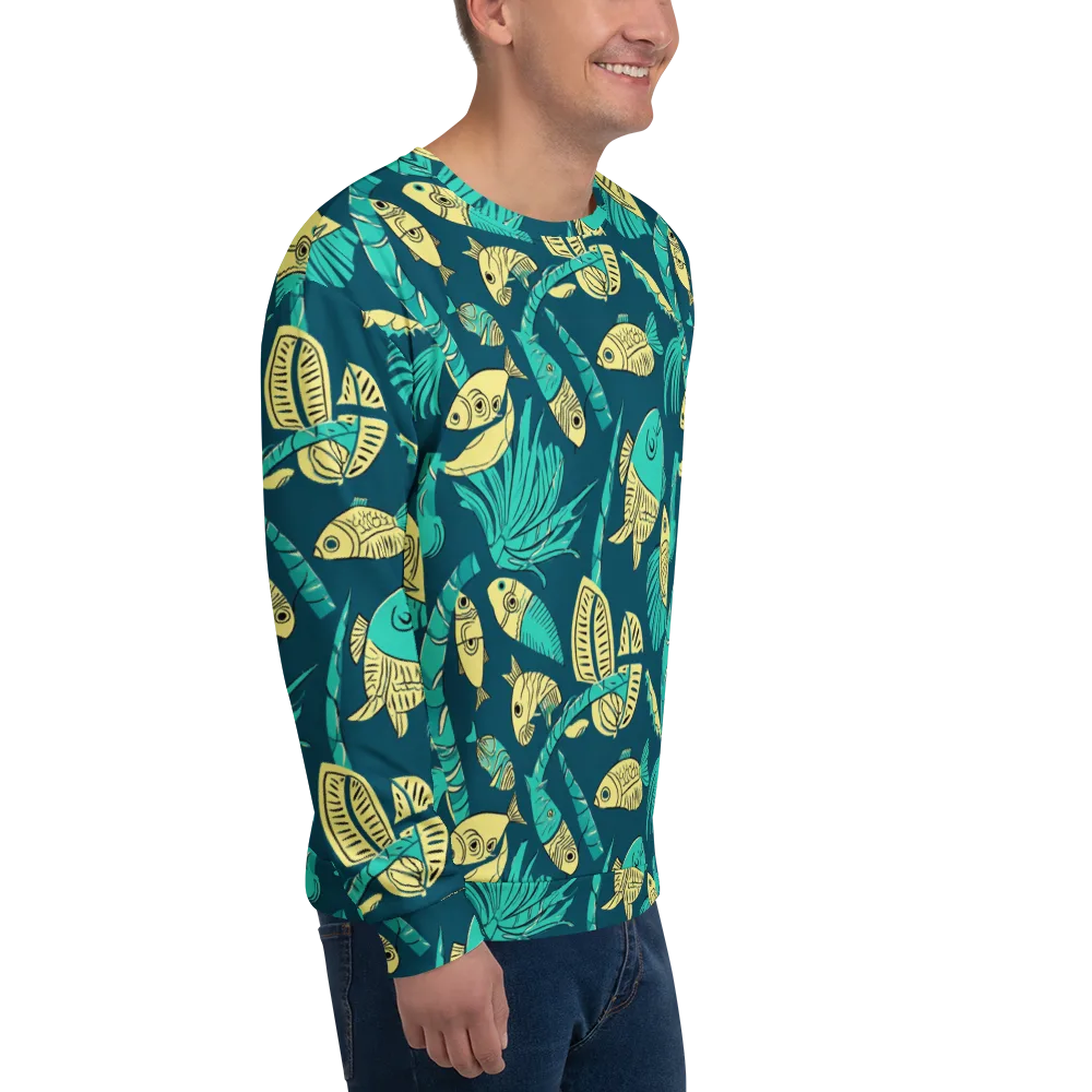 Tidal Tapestry on Sweatshirt — Right Front
