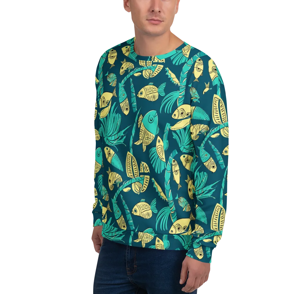 Tidal Tapestry on Sweatshirt — Left Front
