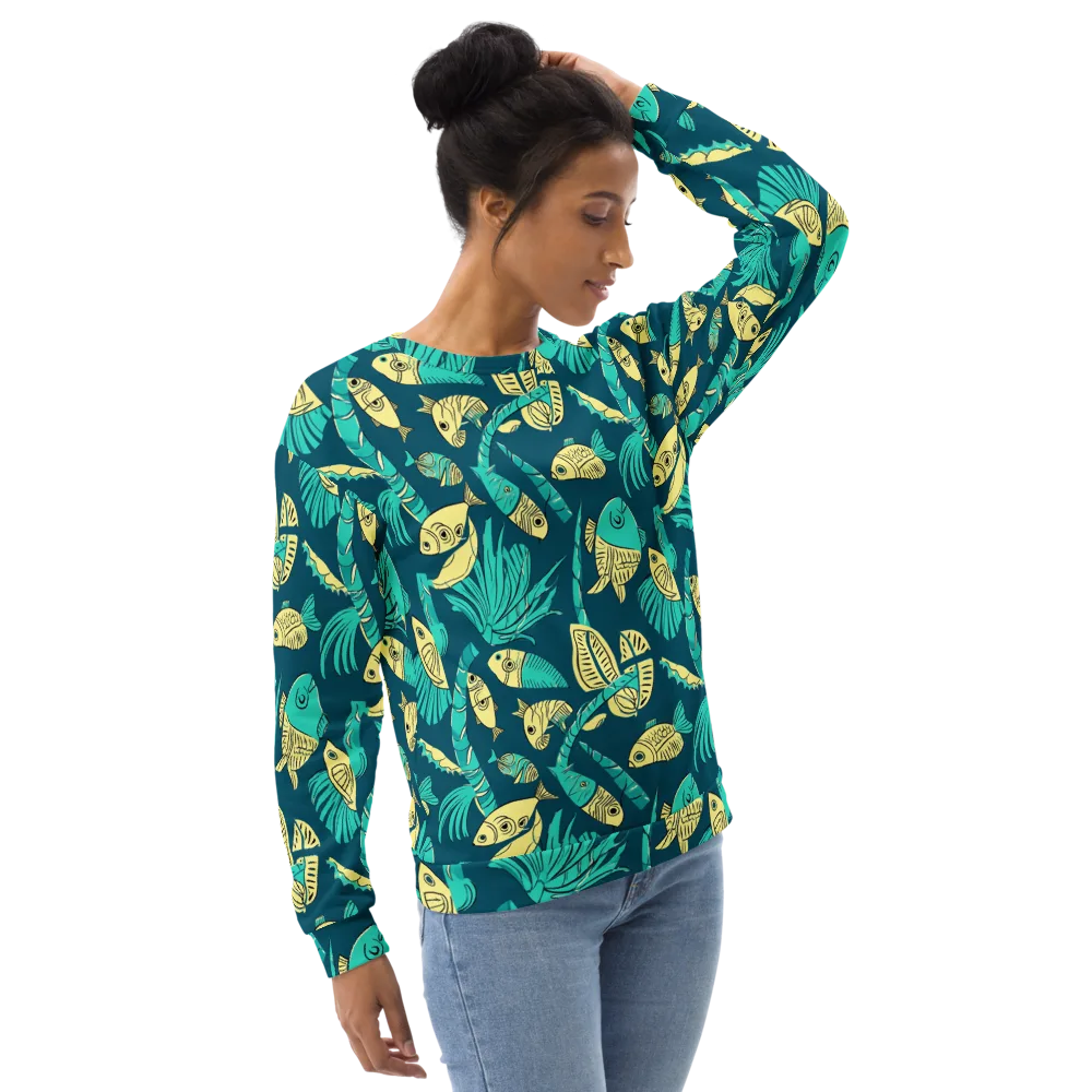 Tidal Tapestry on Sweatshirt — Right Front