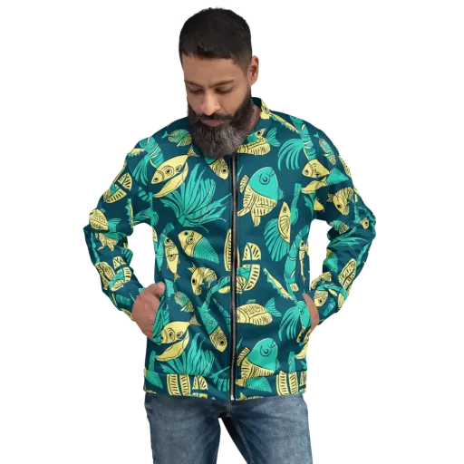 Tidal Tapestry on a Bomber Jacket