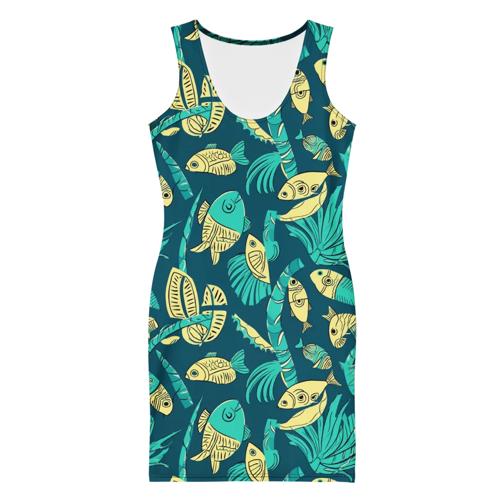 Tidal Tapestry on Bodycon Dress — Front