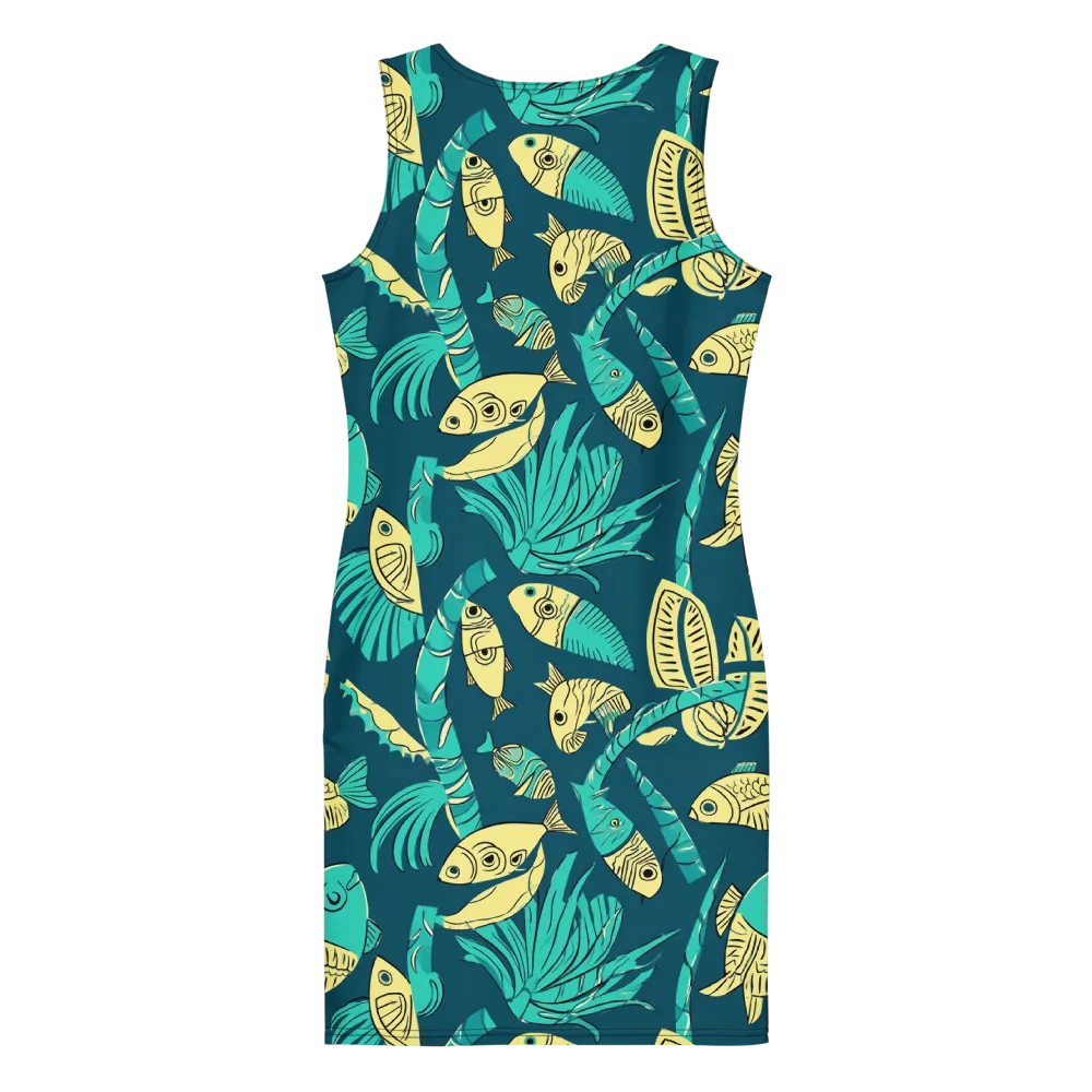 Tidal Tapestry on Bodycon Dress — Back