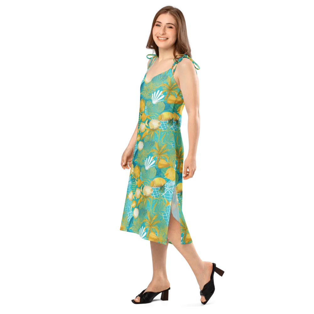 Gilded Reef on Slip Dress — Left Front