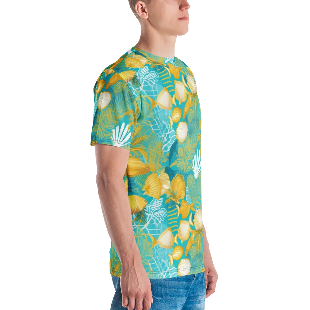 Gilded Reef on Men's Crew Neck T-Shirt — Right