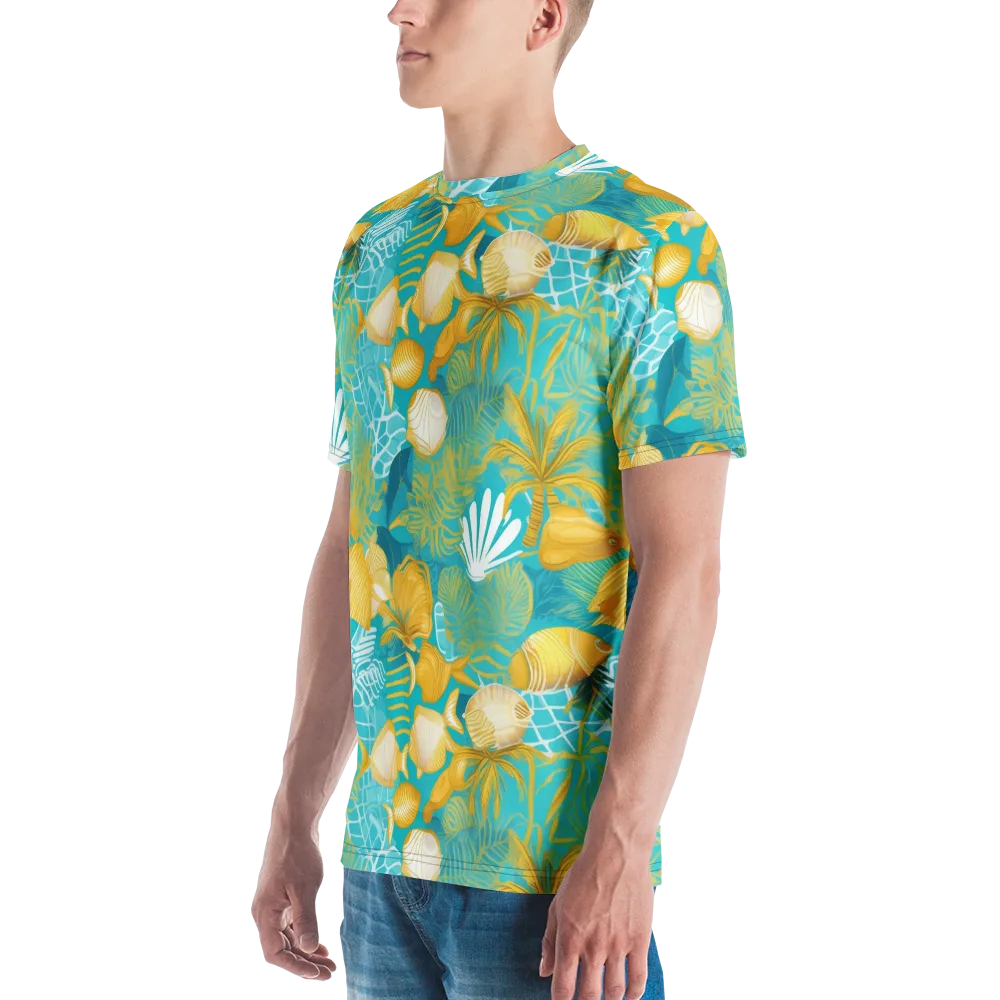 Gilded Reef on Men's Crew Neck T-Shirt — Left