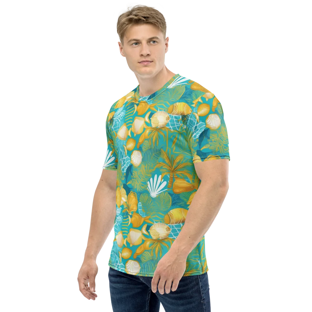 Gilded Reef on Men's Crew Neck T-Shirt — Left