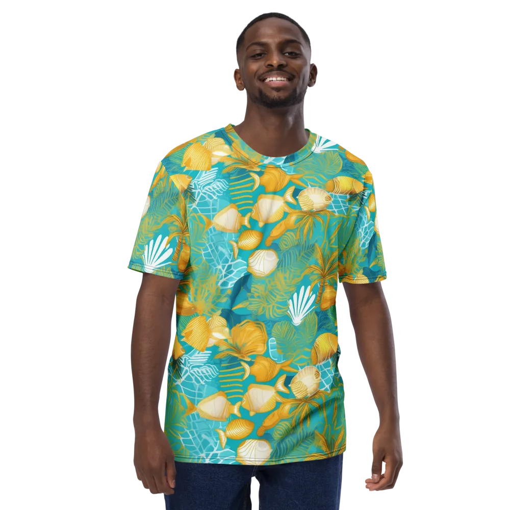 Gilded Reef on Men's Crew Neck T-Shirt — Front