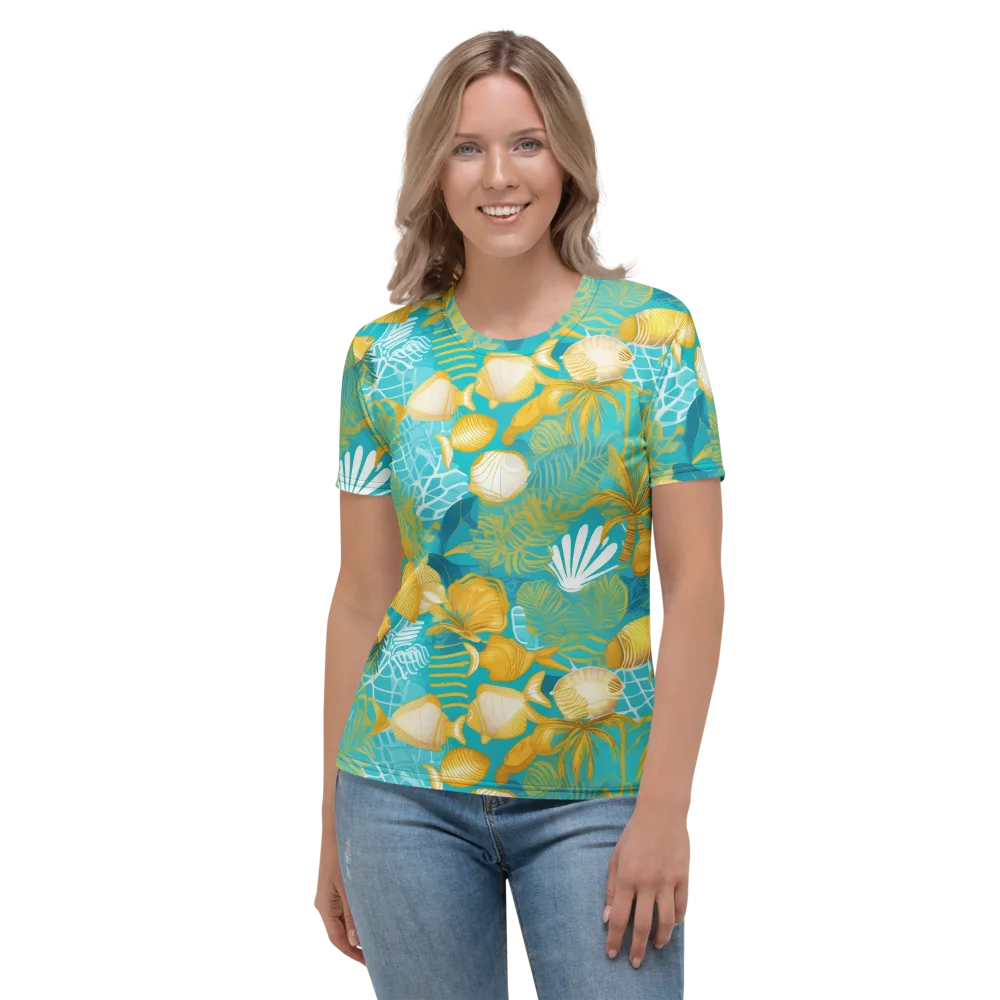 Gilded Reef on Women's Crew Neck T-Shirt — Front
