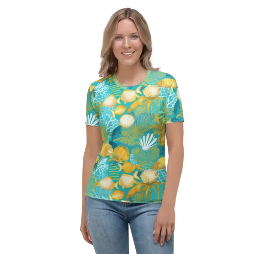 Gilded Reef on a Women's Crew Neck T-Shirt