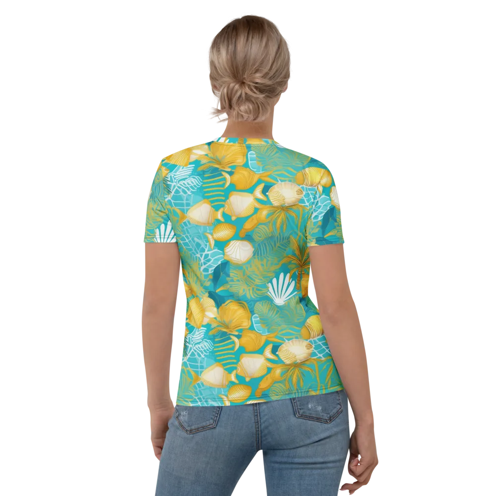 Gilded Reef on Women's Crew Neck T-Shirt — Back