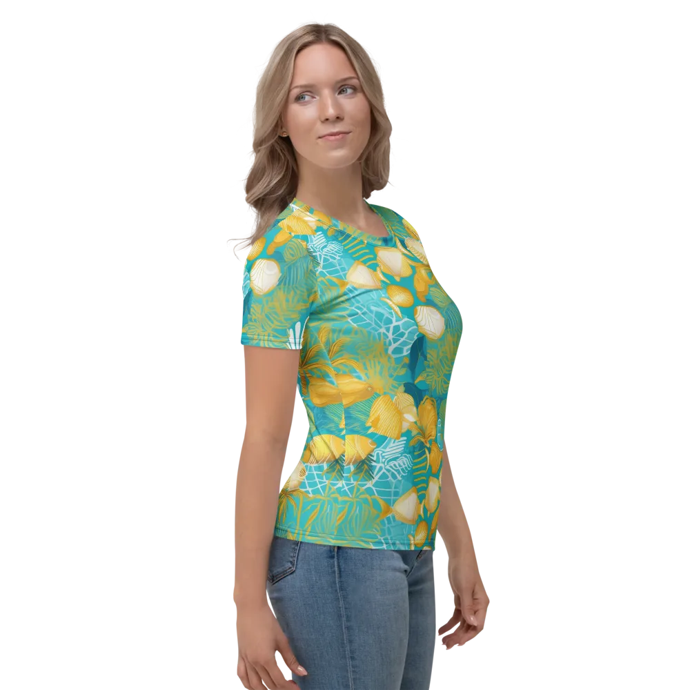 Gilded Reef on Women's Crew Neck T-Shirt — Right