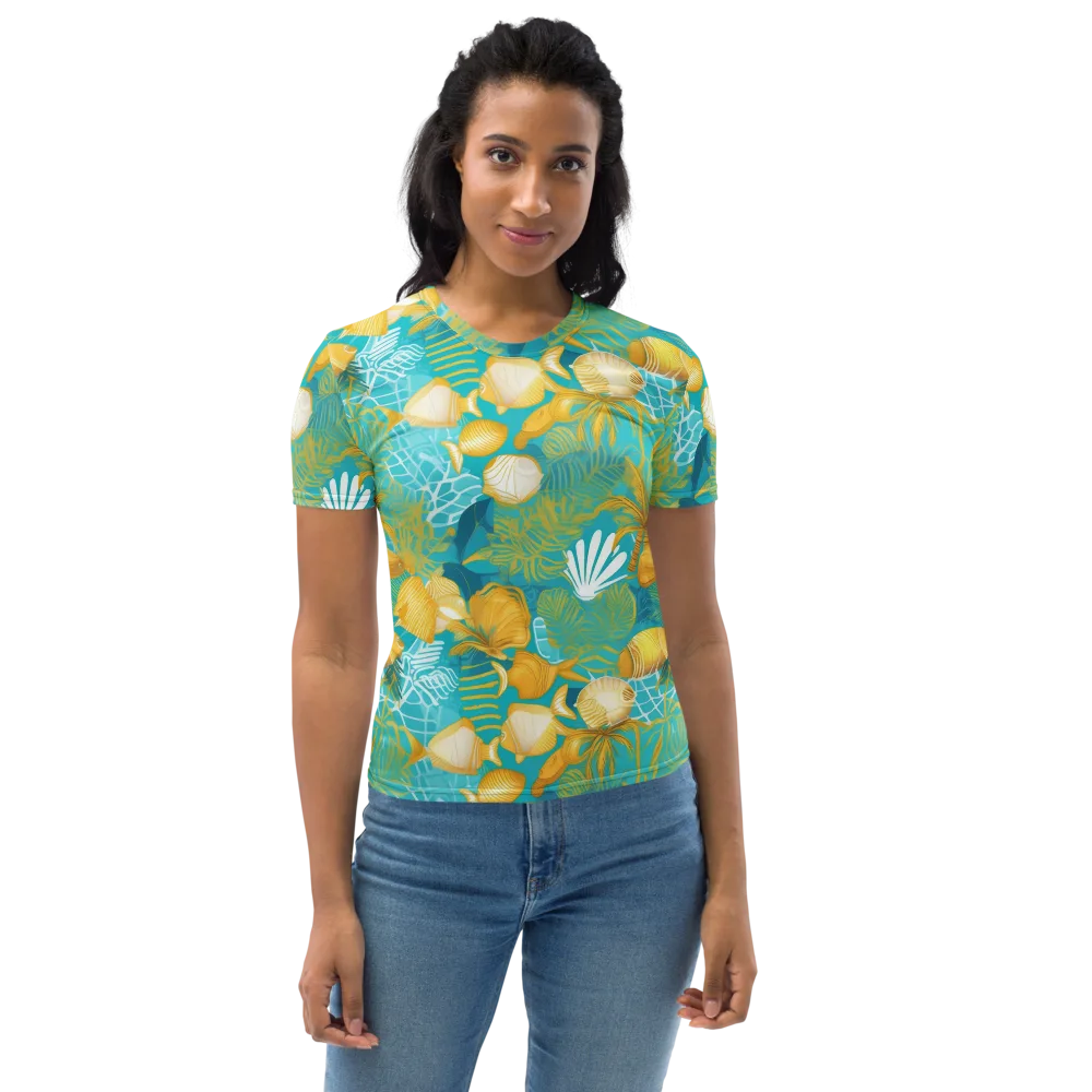 Gilded Reef on Women's Crew Neck T-Shirt — Front