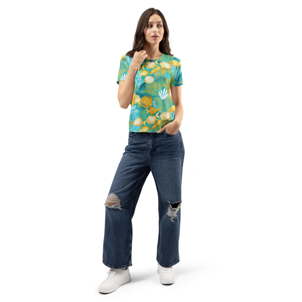 Gilded Reef on Women's Crew Neck T-Shirt — Front