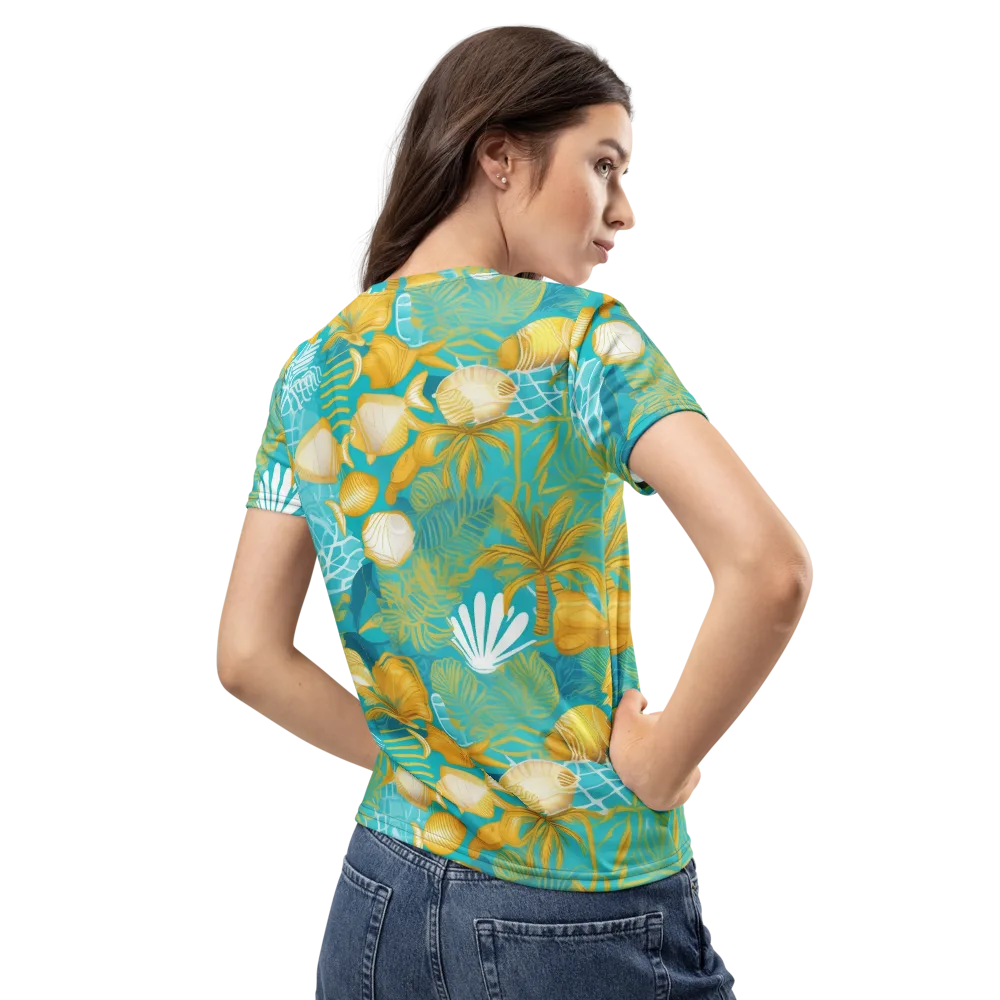 Gilded Reef on Women's Crew Neck T-Shirt — Back