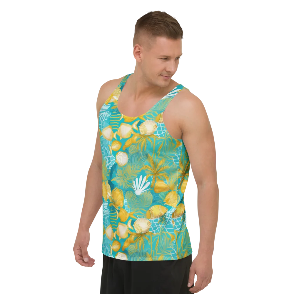 Gilded Reef on Men's Tank Top — Left Front