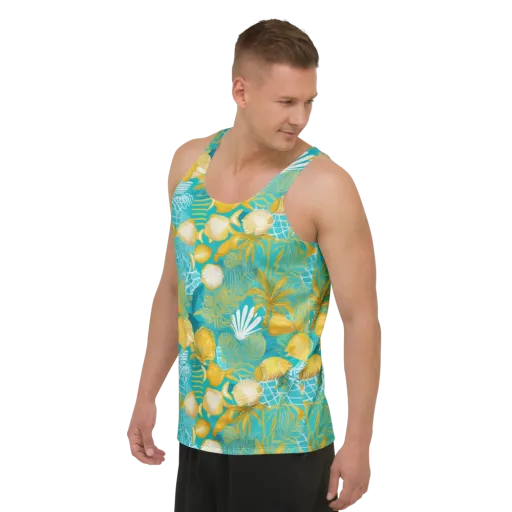 Gilded Reef on a Men's Tank Top