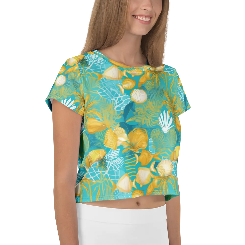 Gilded Reef on Crop Tee — Right