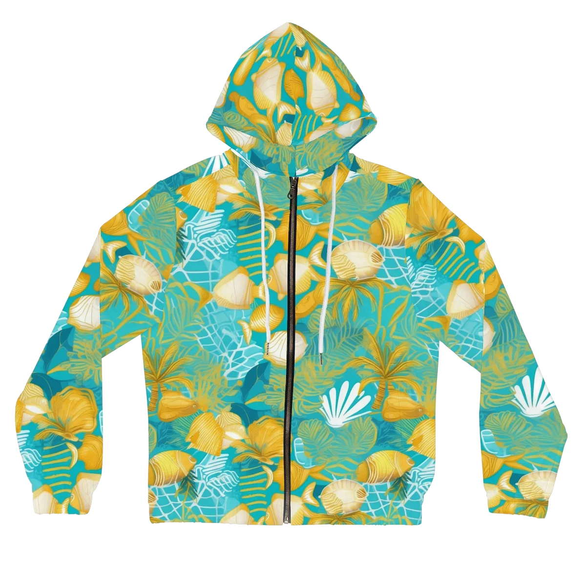 Gilded Reef on Women's Full-Zip Hoodie — Front