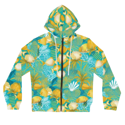 Gilded Reef on a Women's Full-Zip Hoodie