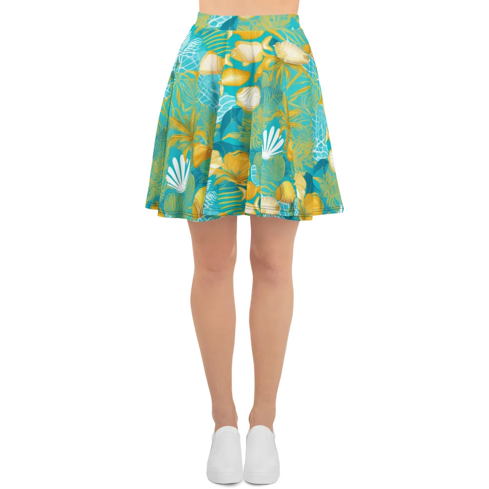 Gilded Reef on Skater Skirt — Front