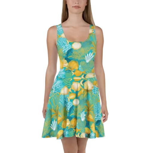 Gilded Reef on a Skater Dress