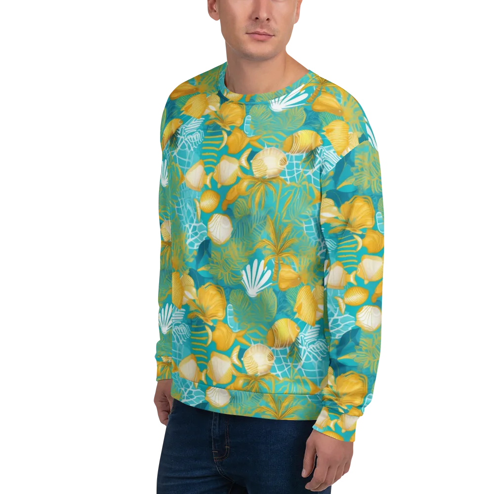 Gilded Reef on Sweatshirt — Left Front