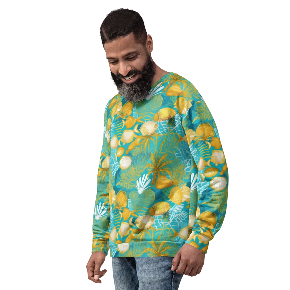 Gilded Reef on Sweatshirt — Left Front