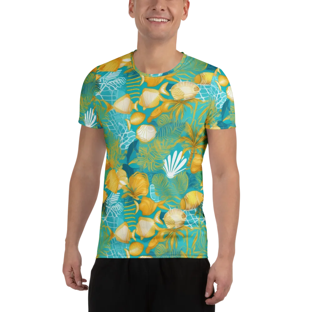 Gilded Reef on Men's Athletic T-Shirt — Front