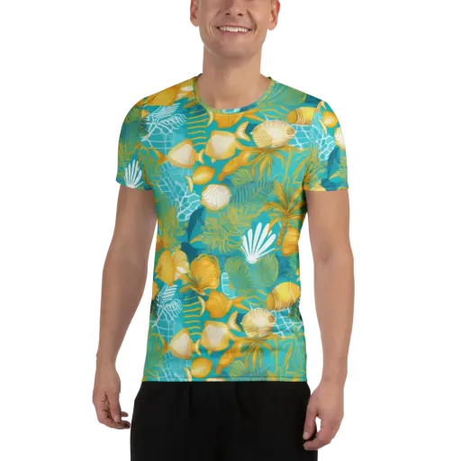Gilded Reef on a Men's Athletic T-Shirt