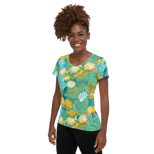 Gilded Reef on a Women's Athletic T-Shirt