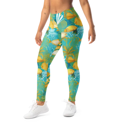 Gilded Reef on a Leggings