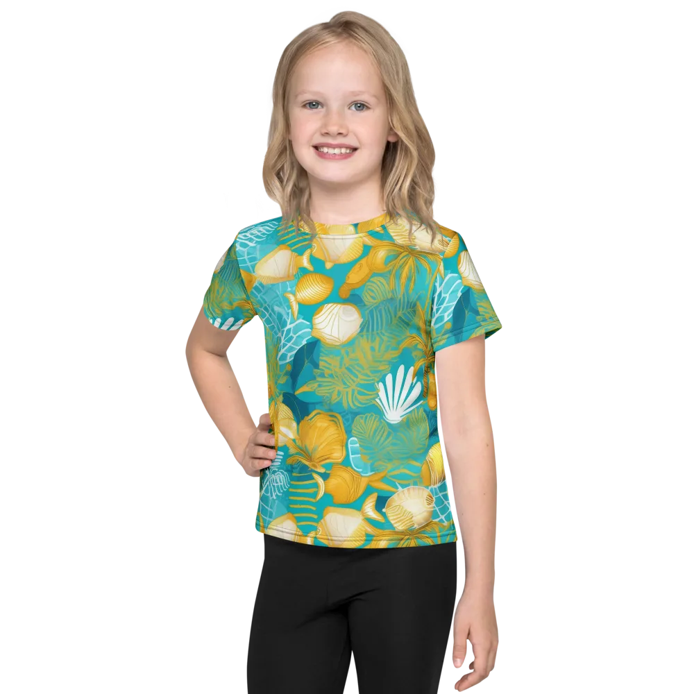 Gilded Reef on Kids Crew Neck T-Shirt — Front