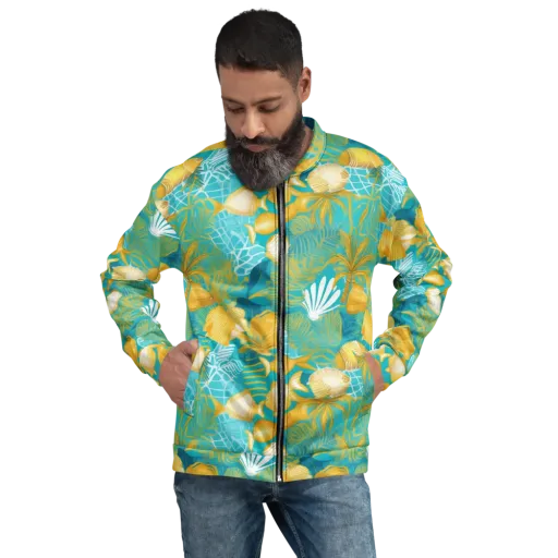 Gilded Reef on a Bomber Jacket