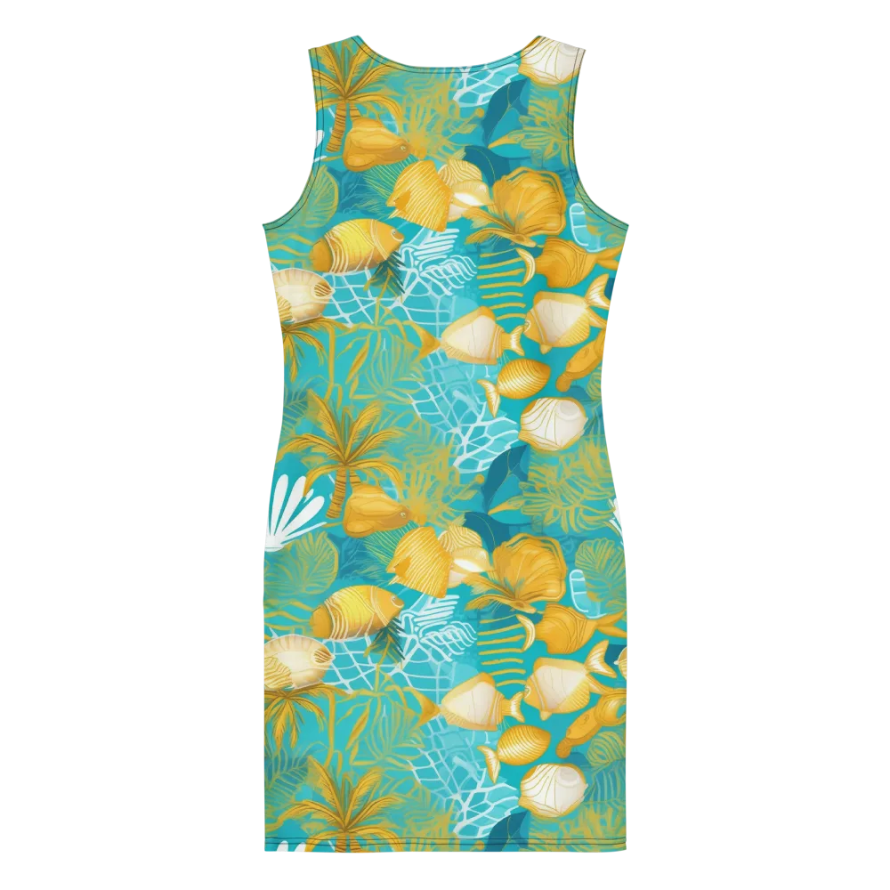 Gilded Reef on Bodycon Dress — Back