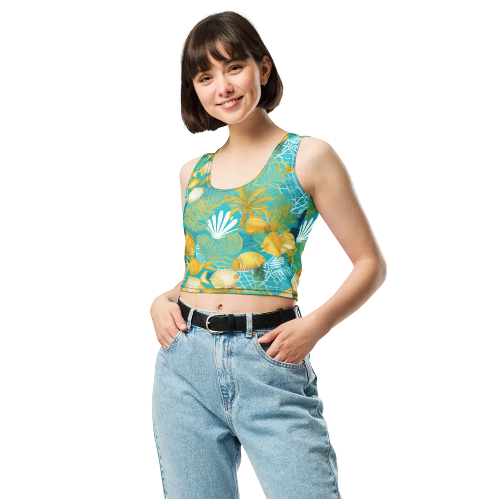 Gilded Reef on Crop Top — Front