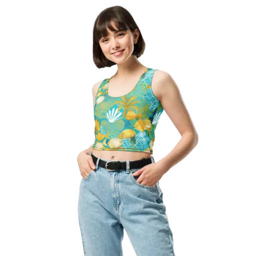 Gilded Reef on a Crop Top