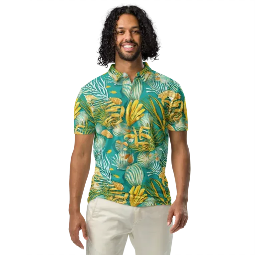 Tidal Gilt on a Men's Slim Fit Polo Shirt
