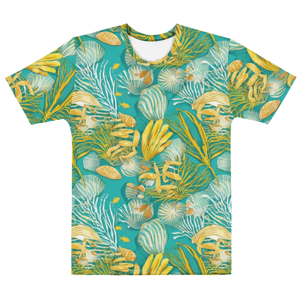 Tidal Gilt on Men's Cotton Crew Neck T-Shirt — Front