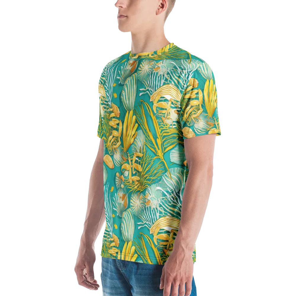 Tidal Gilt on Men's Crew Neck T-Shirt — Left