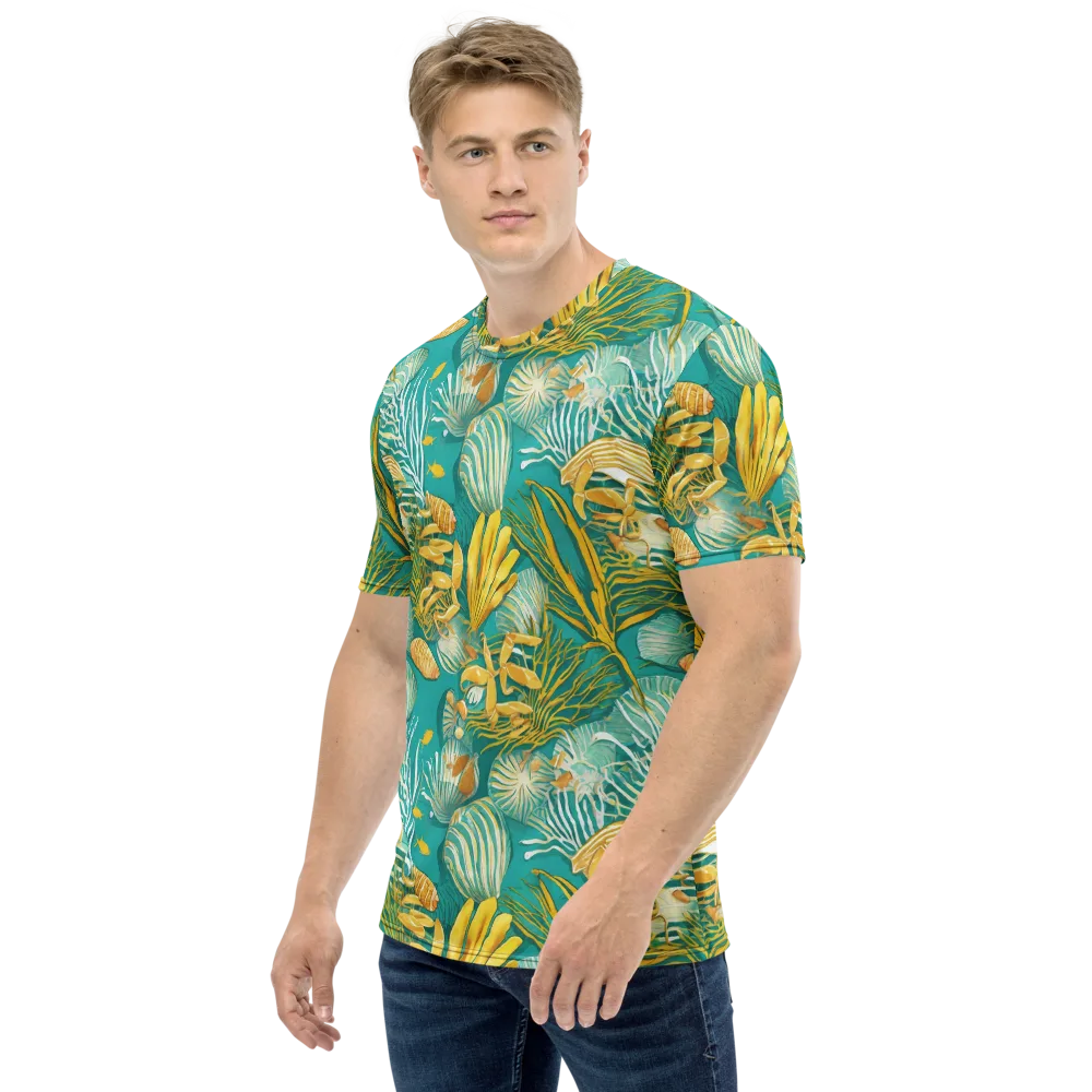 Tidal Gilt on Men's Crew Neck T-Shirt — Left