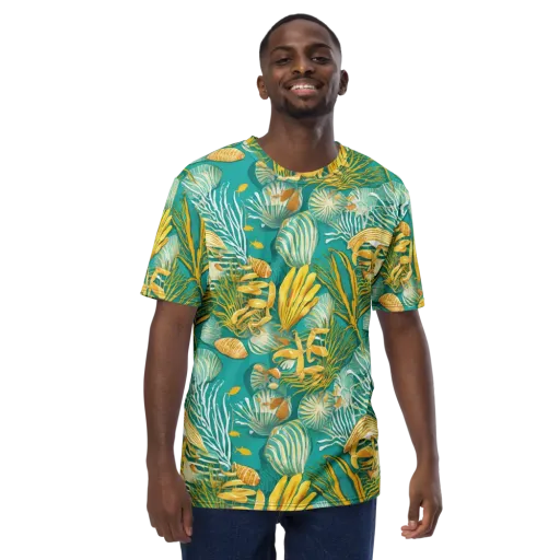 Tidal Gilt on a Men's Crew Neck T-Shirt
